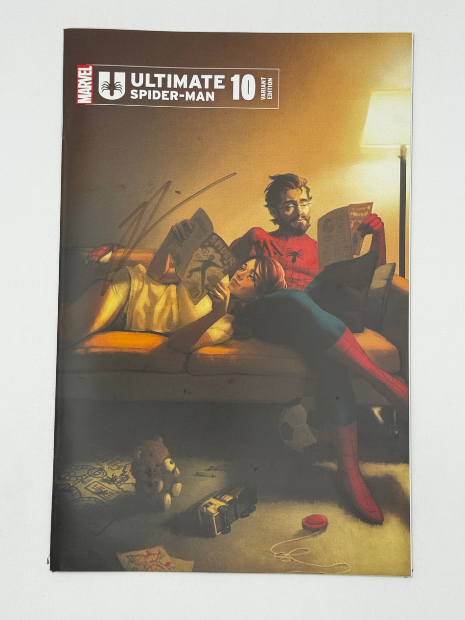 [Signed by Hickman] Ultimate Spider - Man 10 Unknown Comics Mercado Exclusive Var [INST] - East Coast Comics
