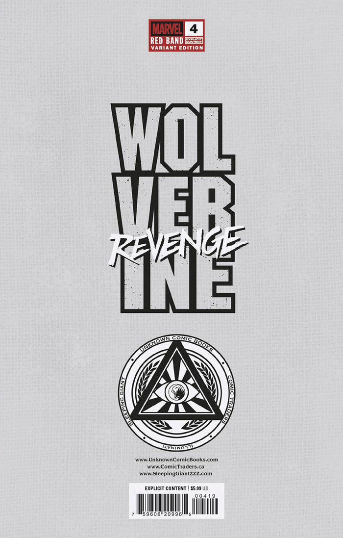 [Signed by Hickman] Wolverine: Revenge - Red Band 4 Unknown Comics Suayan Convention Exclusive Var Explicit Content [INST] - East Coast Comics