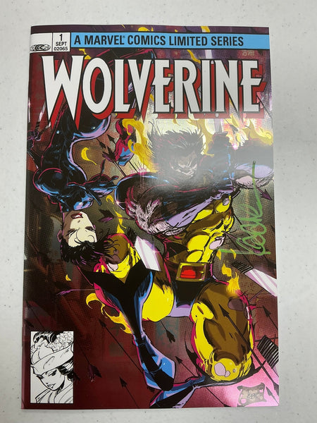 [Signed by Kaare Andrews] [FOIL] WOLVERINE BY CLAREMONT & MILLER 1 FACSIMILE EDITION [NEW PRINTING] UNKNOWN COMICS KAARE ANDREWS EXCLUSIVE MEGACON VAR [IN STOCK] - East Coast Comics