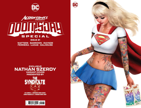 [Signed by Nathan Szerdy] ACTION COMICS PRESENTS DOOMSDAY SPECIAL 1 (ONE SHOT) NATHAN SZERDY (616) EXCLUSIVE TATTOO VIRGIN VAR [IN STOCK] - East Coast Comics