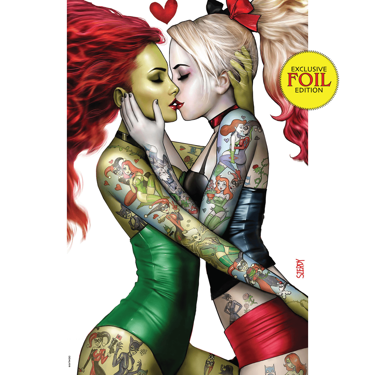 [Signed by Nathan Szerdy] [FOIL] HARLEY QUINN 31 NATHAN SZERDY (616) EXCLUSIVE IVY TATTOO FOIL VIRGIN VAR [IN STOCK] - East Coast Comics