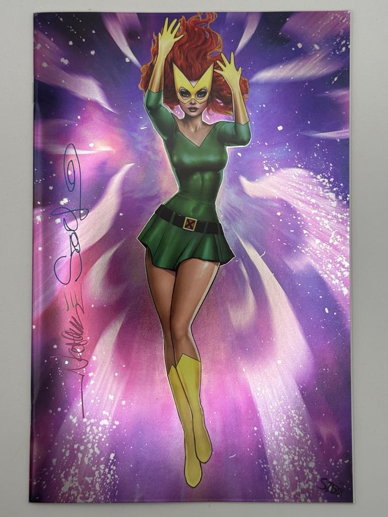 [Signed by Nathan Szerdy] [FOIL] PHOENIX 1 UNKNOWN COMICS NATHAN SZERDY MARVEL GIRL VIRGIN EXCLUSIVE SDCC 2024 VAR [IN STOCK] - East Coast Comics