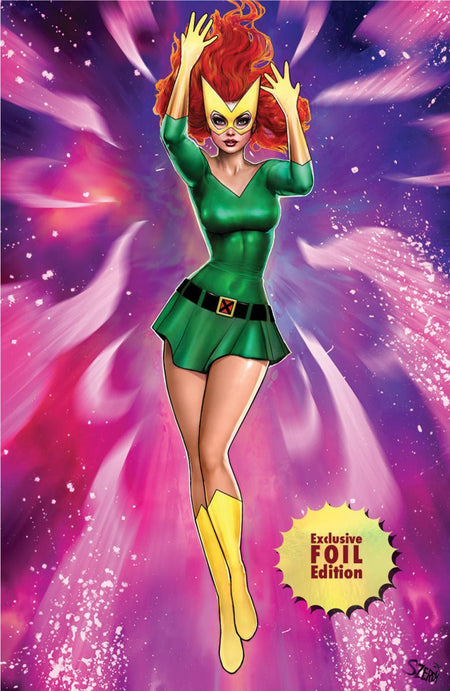 [Signed by Nathan Szerdy] [FOIL] PHOENIX 1 UNKNOWN COMICS NATHAN SZERDY MARVEL GIRL VIRGIN EXCLUSIVE SDCC 2024 VAR [IN STOCK] - East Coast Comics