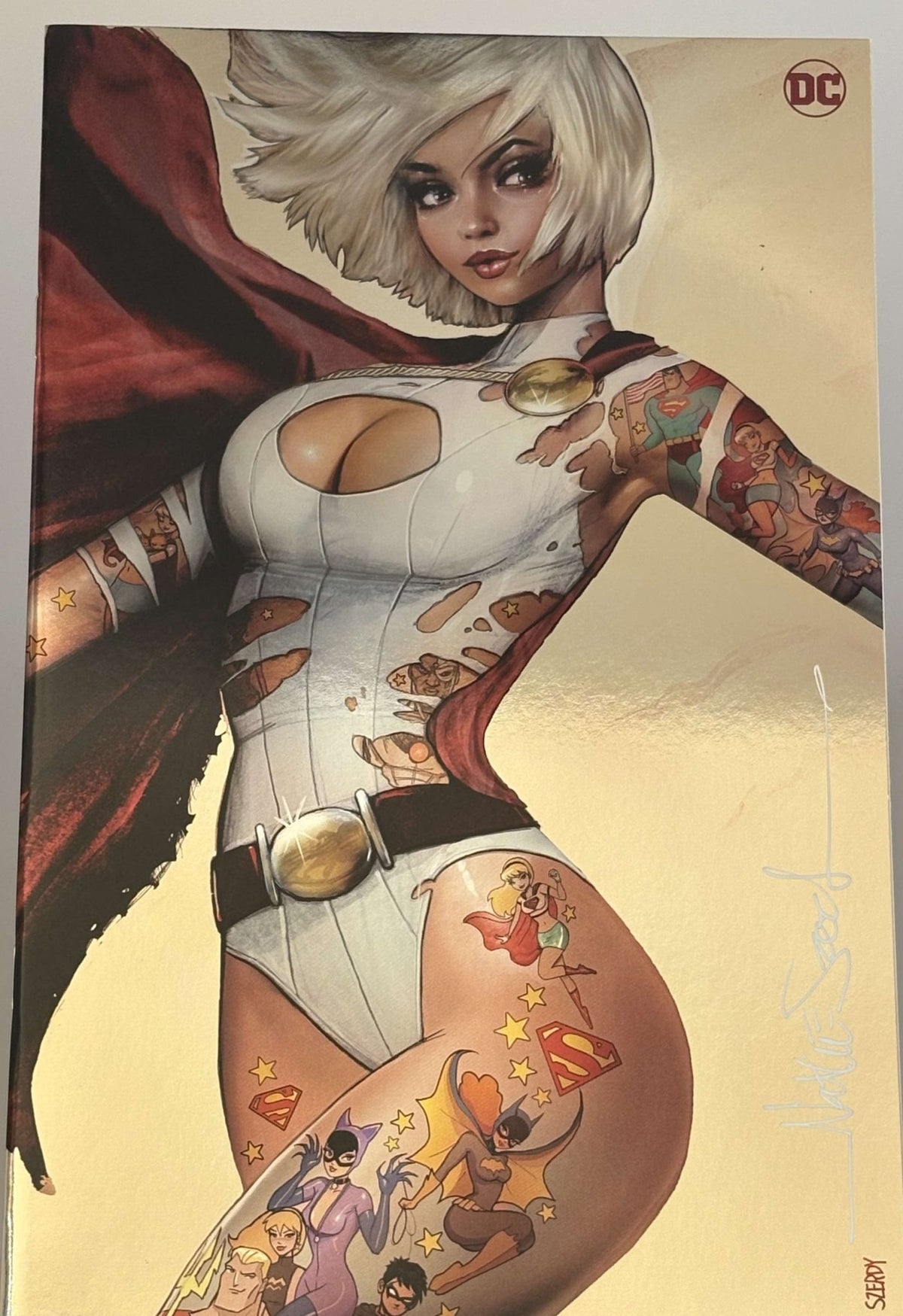 [Signed by Nathan Szerdy] POWER GIRL 1 NATHAN SZERDY (616) EXCLUSIVE FOIL NYCC VIRGIN VAR [IN STOCK] - East Coast Comics