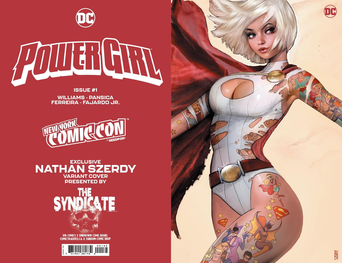 [Signed by Nathan Szerdy] POWER GIRL 1 NATHAN SZERDY (616) EXCLUSIVE FOIL NYCC VIRGIN VAR [IN STOCK] - East Coast Comics