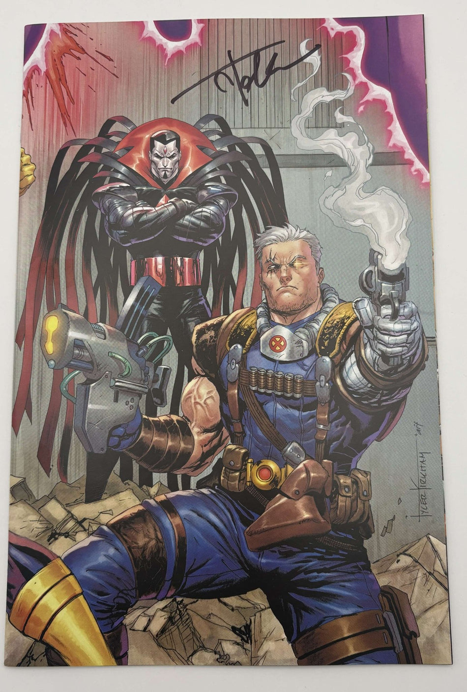 [Signed by Tyler Kirkham] Cable: Love & Chrome 1 Unknown Comics Tyler Kirkham Connecting Cover Exclusive Virgin Var (08/16/2025) [IN STOCK] - East Coast Comics