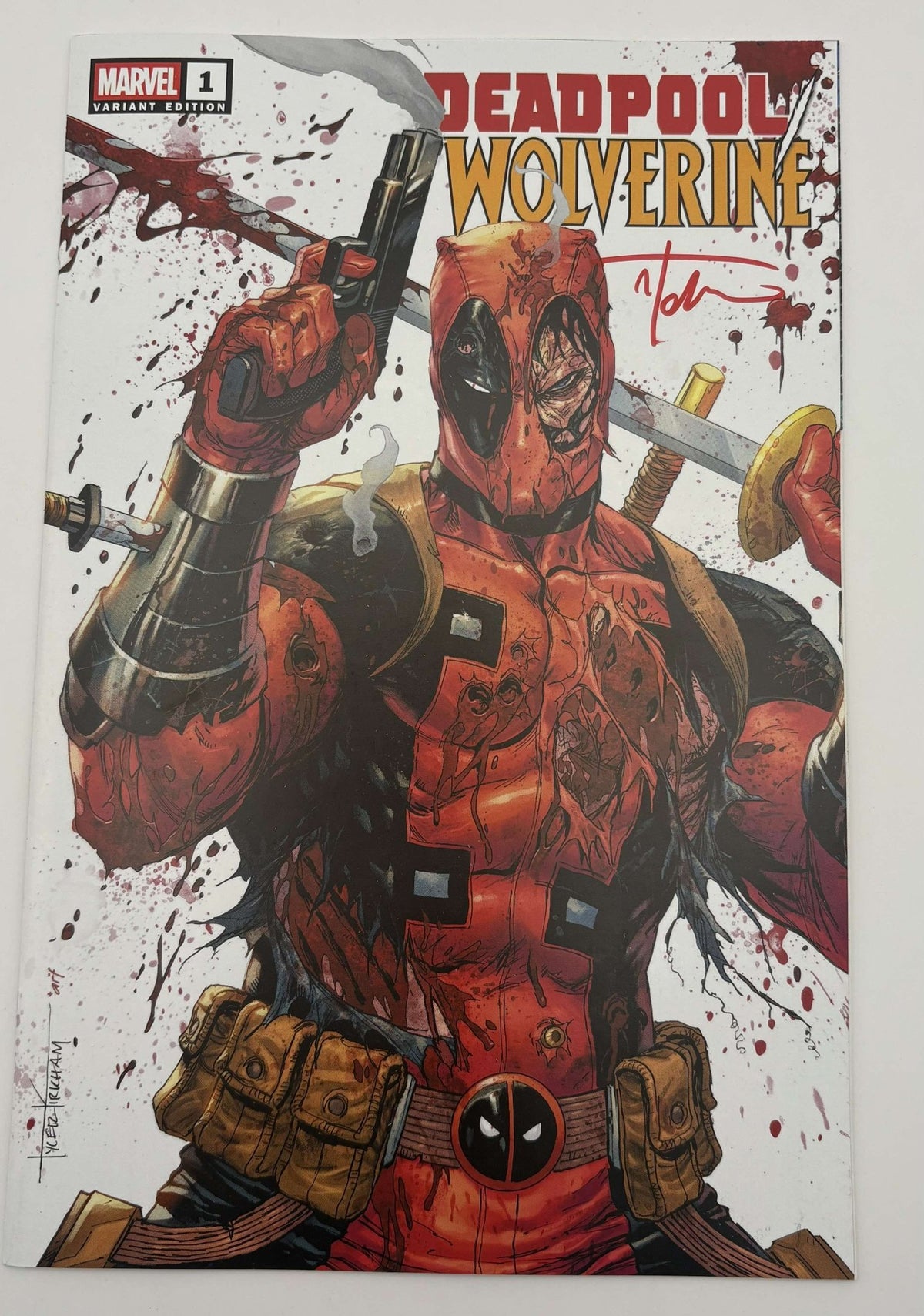 [Signed by Tyler Kirkham] Deadpool / Wolverine 1 Unknown Comics Tyler Kirkham Exclusive Var [IN STOCK] - East Coast Comics