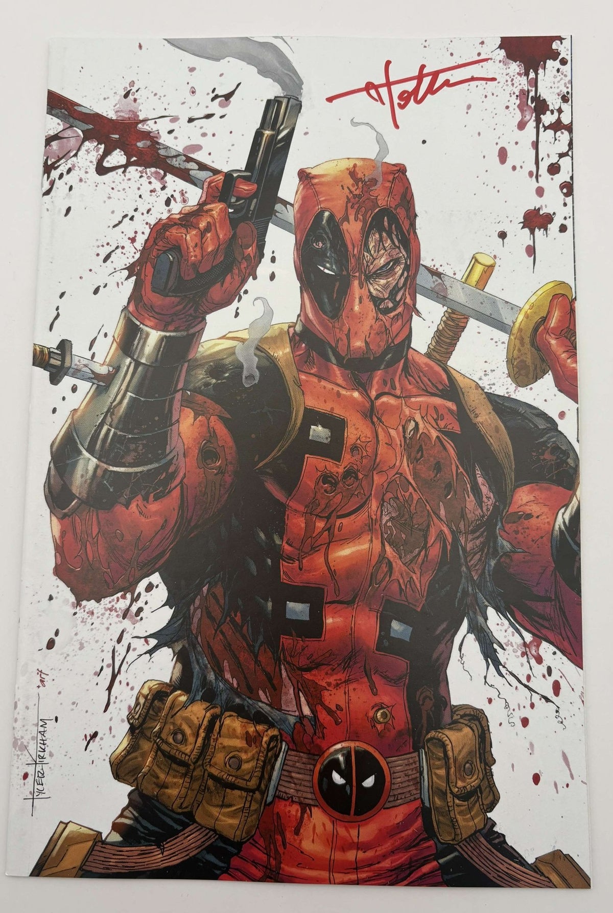 [Signed by Tyler Kirkham] Deadpool / Wolverine 1 Unknown Comics Tyler Kirkham Exclusive Virgin Var [IN STOCK] - East Coast Comics