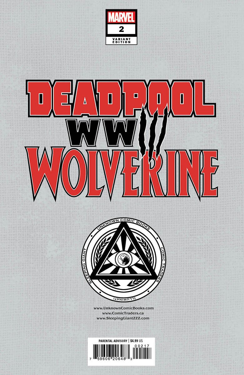 [Signed by Tyler Kirkham] DEADPOOL & WOLVERINE WWIII 2 Tyler Kirkham Virgin Var Unknown - East Coast Comics