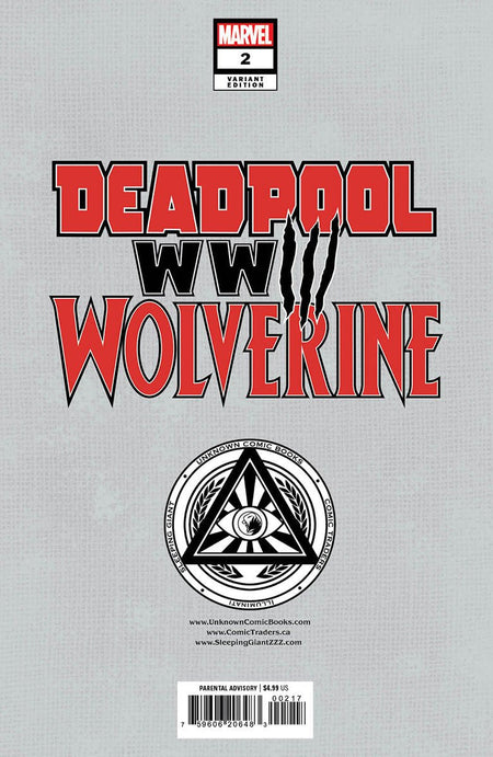 [Signed by Tyler Kirkham] DEADPOOL & WOLVERINE WWIII 2 Tyler Kirkham Virgin Var Unknown - East Coast Comics