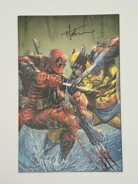 [Signed by Tyler Kirkham] DEADPOOL & WOLVERINE WWIII 2 Tyler Kirkham Virgin Var Unknown - East Coast Comics