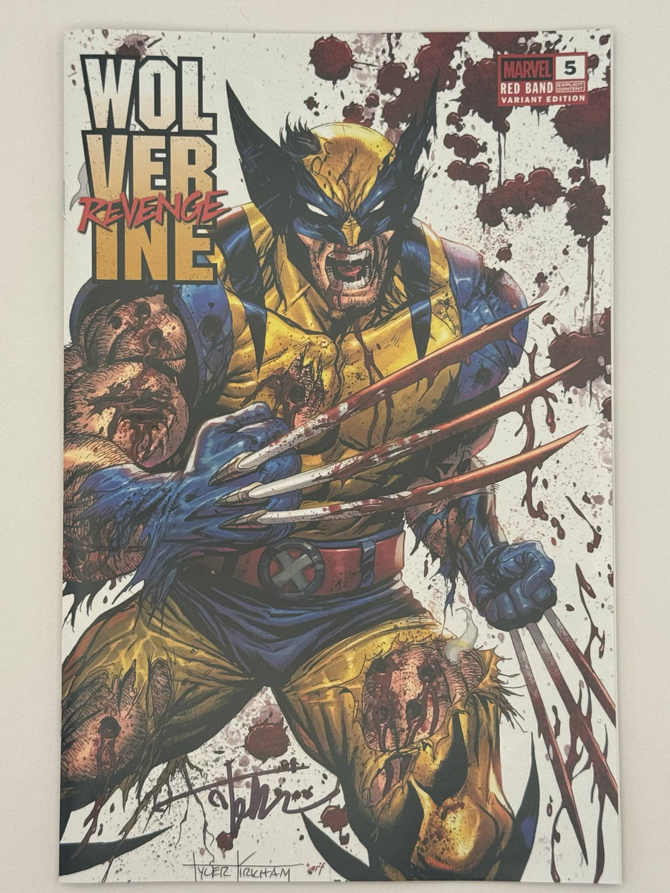 [Signed by Tyler Kirkham] Wolverine Revenge 5 Red Band Unknown Comics Exclusive Tyler Kirkham Var [Polybagged] Explicit Content [IN STOCK] - East Coast Comics
