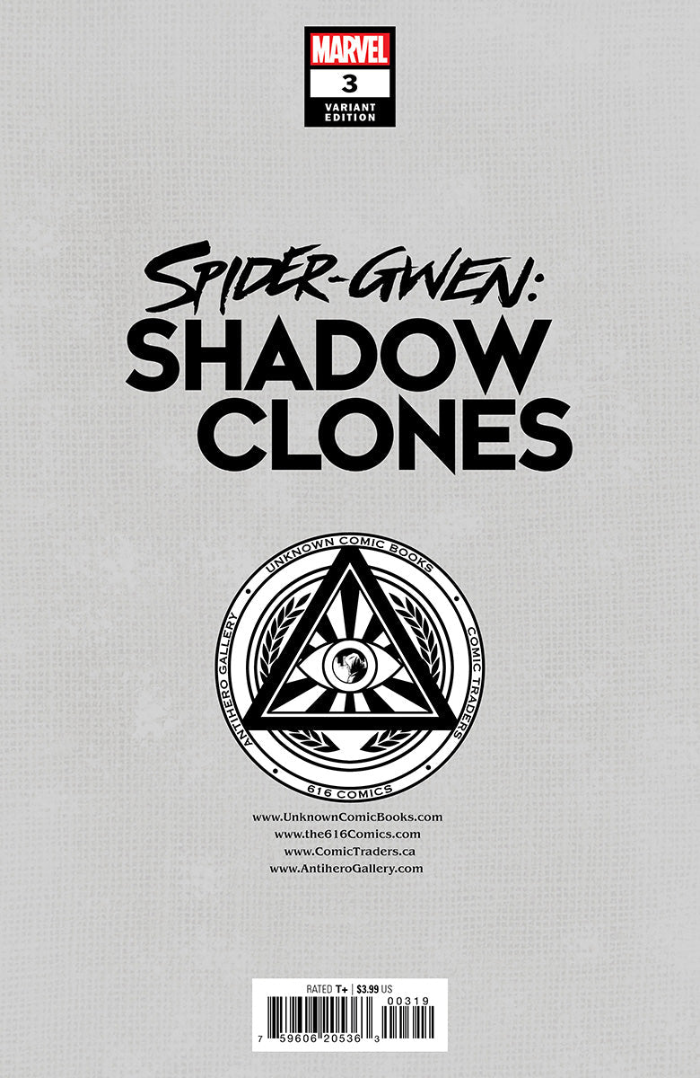 Spider - Gwen: Shadow Clones 3 Unknown Comics Kael Ngu Exclusive Virgin Var (05/10/2023) - East Coast Comics