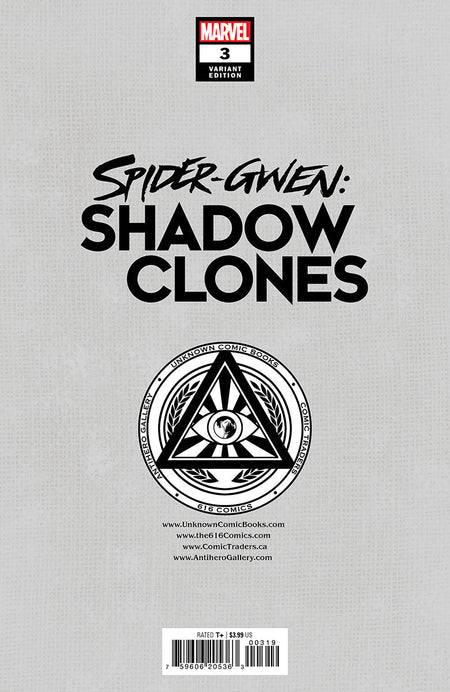 Spider - Gwen: Shadow Clones 3 Unknown Comics Kael Ngu Exclusive Virgin Var (05/10/2023) - East Coast Comics