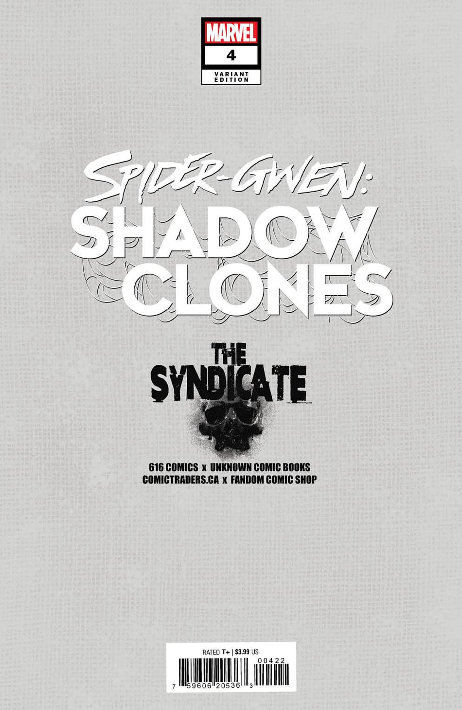 Spider - Gwen: Shadow Clones 4 Kendrick Lim (616) Exclusive Virgin Var (06/28/2023) - East Coast Comics