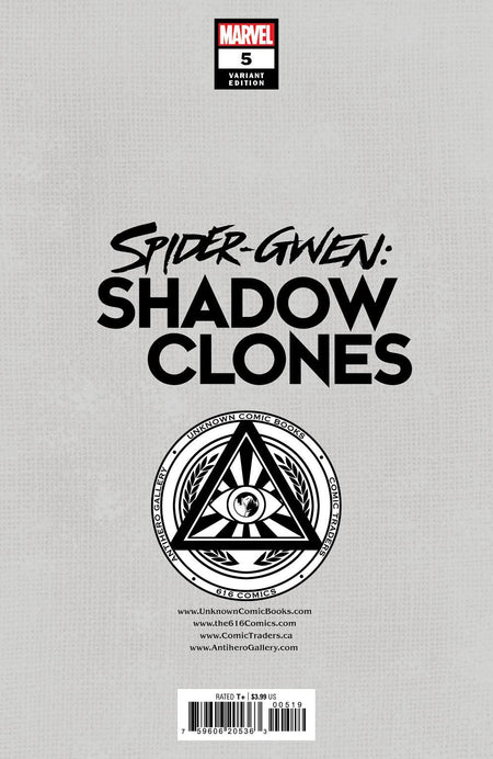 Spider - Gwen: Shadow Clones 5 Unknown Comics Kael Ngu Exclusive Virgin Var (07/19/2023) - East Coast Comics