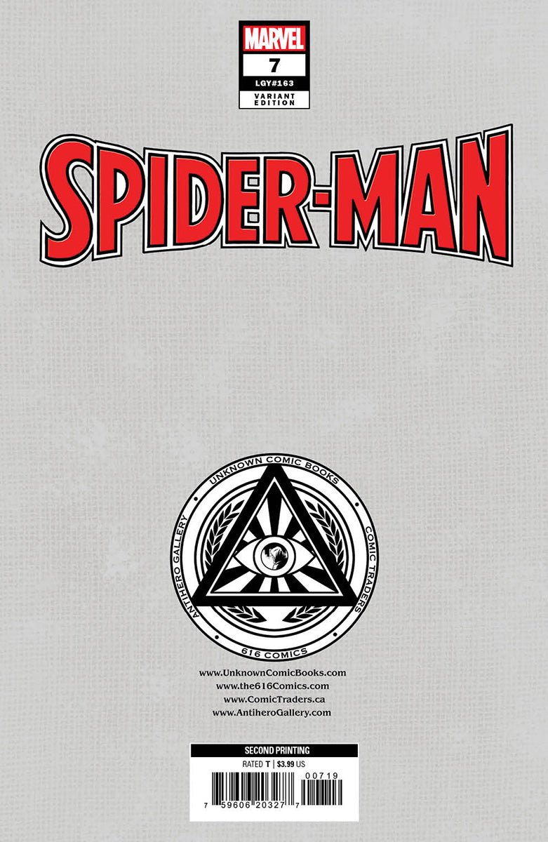 Spider - Man 7 2Nd Printing Unknown Comics Nicoletta Baldari Exclusive Var (05/17/2023) - East Coast Comics