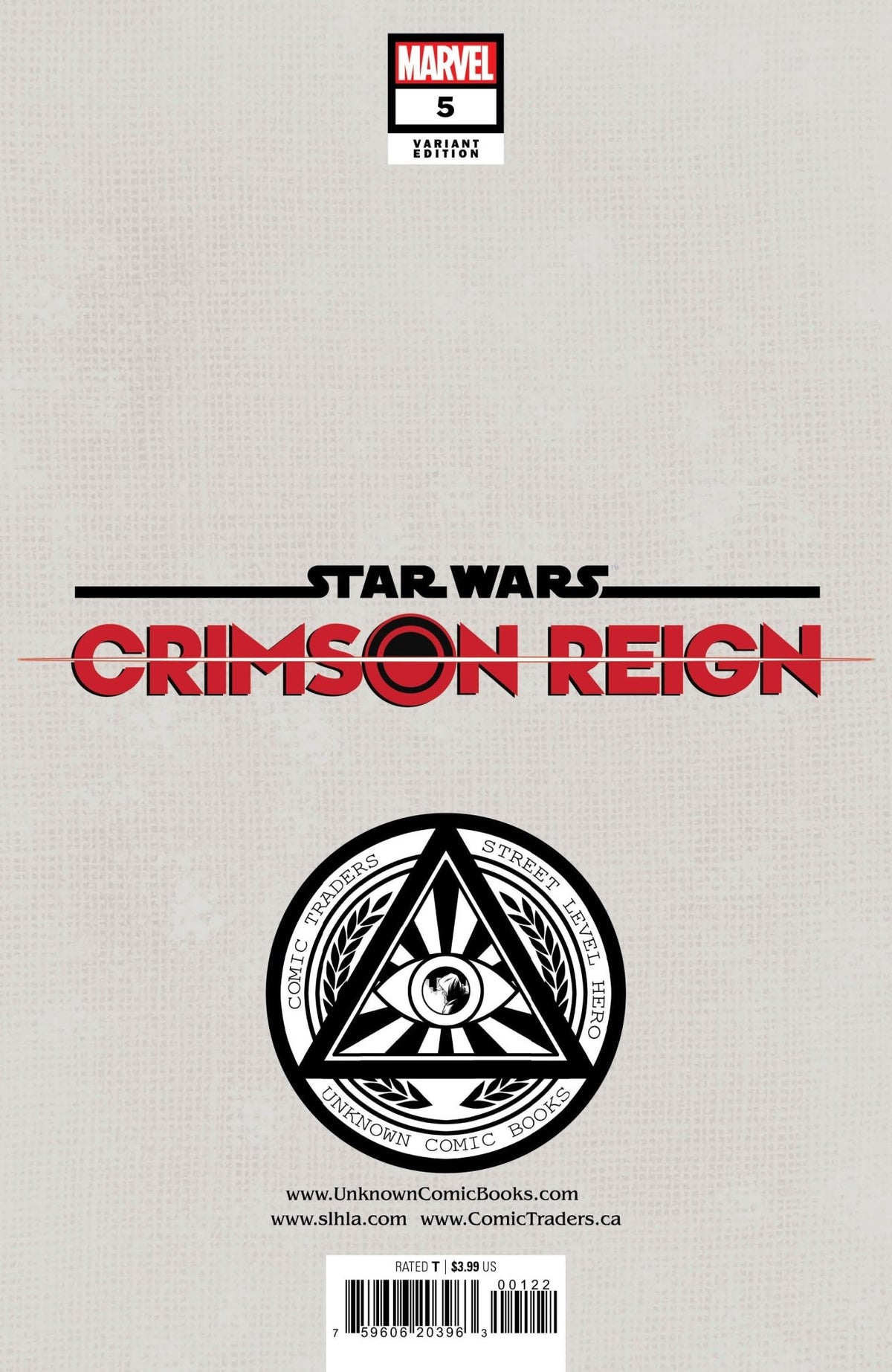Star Wars: Crimson Reign 5 Unknown Comics Tyler Kirkham Exclusive Virgin Var (06/22/2022) - East Coast Comics