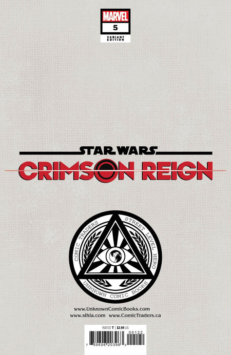 Star Wars: Crimson Reign 5 Unknown Comics Tyler Kirkham Exclusive Virgin Var (06/22/2022) - East Coast Comics