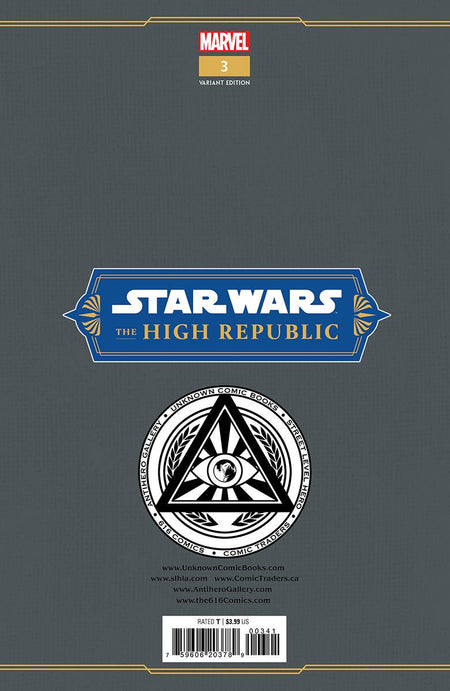 STAR WARS: THE HIGH REPUBLIC 3 UNKNOWN COMICS TYLER KIRKHAM EXCLUSIVE VIRGIN VAR (12/28/2022) - East Coast Comics