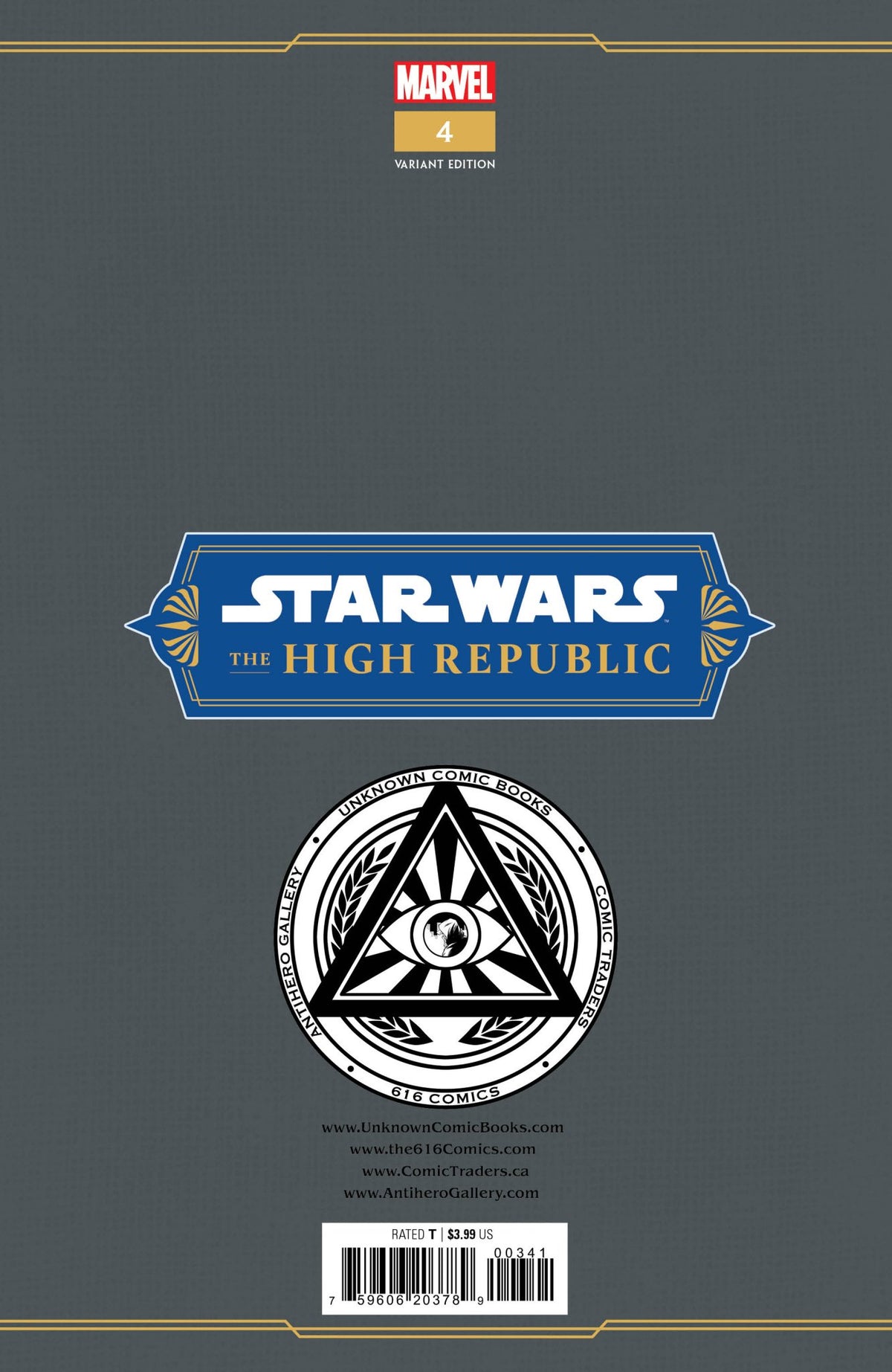 Star Wars: The High Republic 4 Unknown Comics Tyler Kirkham Exclusive Virgin Var (01/11/2023) - East Coast Comics