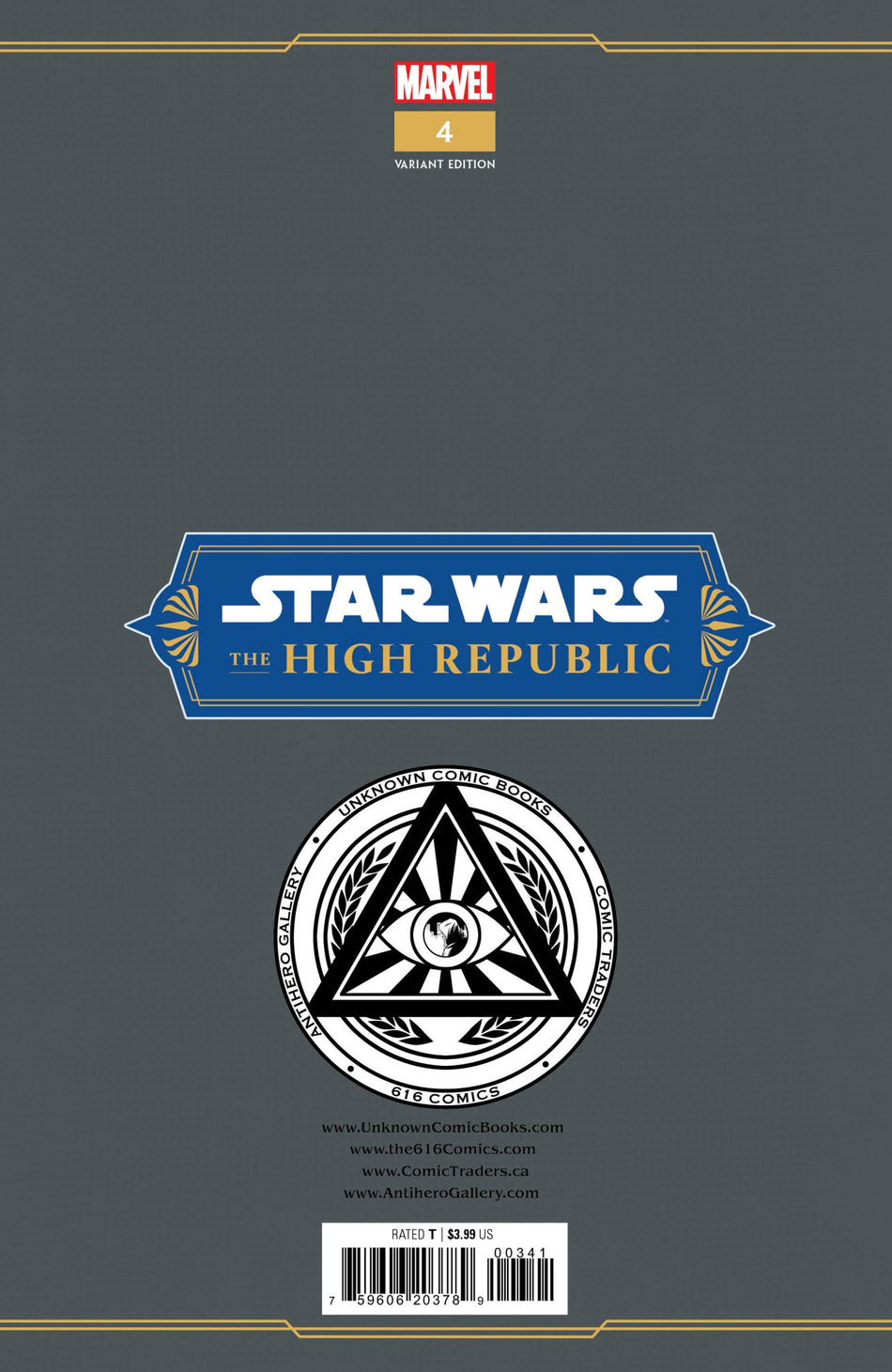 Star Wars: The High Republic 4 Unknown Comics Tyler Kirkham Exclusive Virgin Var (01/11/2023) - East Coast Comics