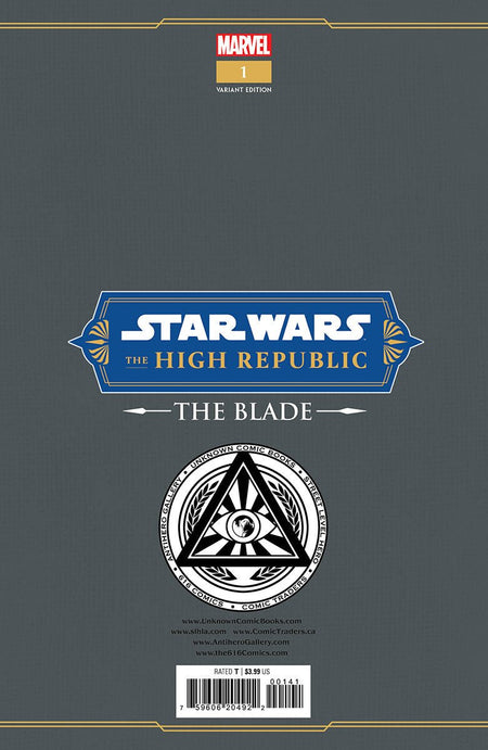 Star Wars: The High Republic - The Blade 1 Unknown Comics Paolo Villanelli Exclusive Virgin Var (11/23/2022) (01/11/2023) - East Coast Comics