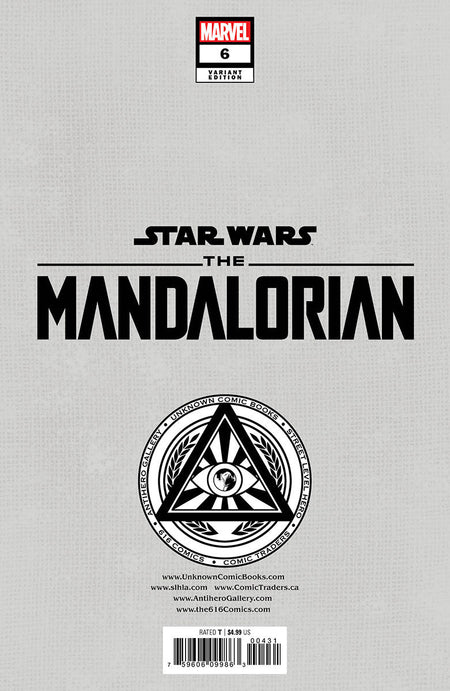 Star Wars: The Mandalorian 6 Unknown Comics Rickie Yagawa Exclusive Virgin Var (12/14/2022) - East Coast Comics