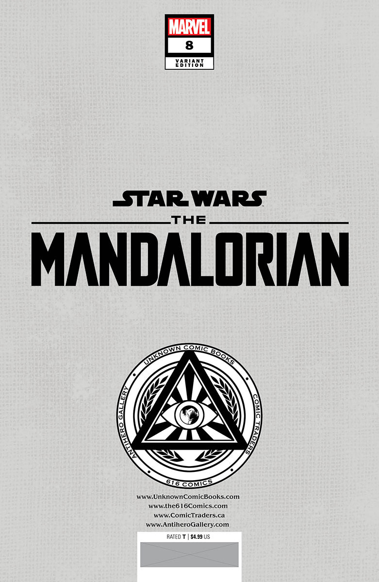STAR WARS: THE MANDALORIAN 8 UNKNOWN COMICS TYLER KIRKHAM EXCLUSIVE VIRGIN VAR (03/01/2023) - East Coast Comics