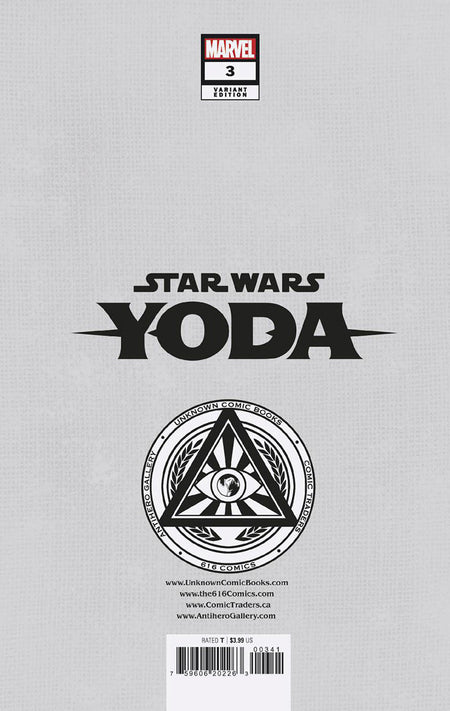 Star Wars: Yoda 3 Unknown Comics Rickie Yagawa Exclusive Virgin Var (01/25/2023) - East Coast Comics