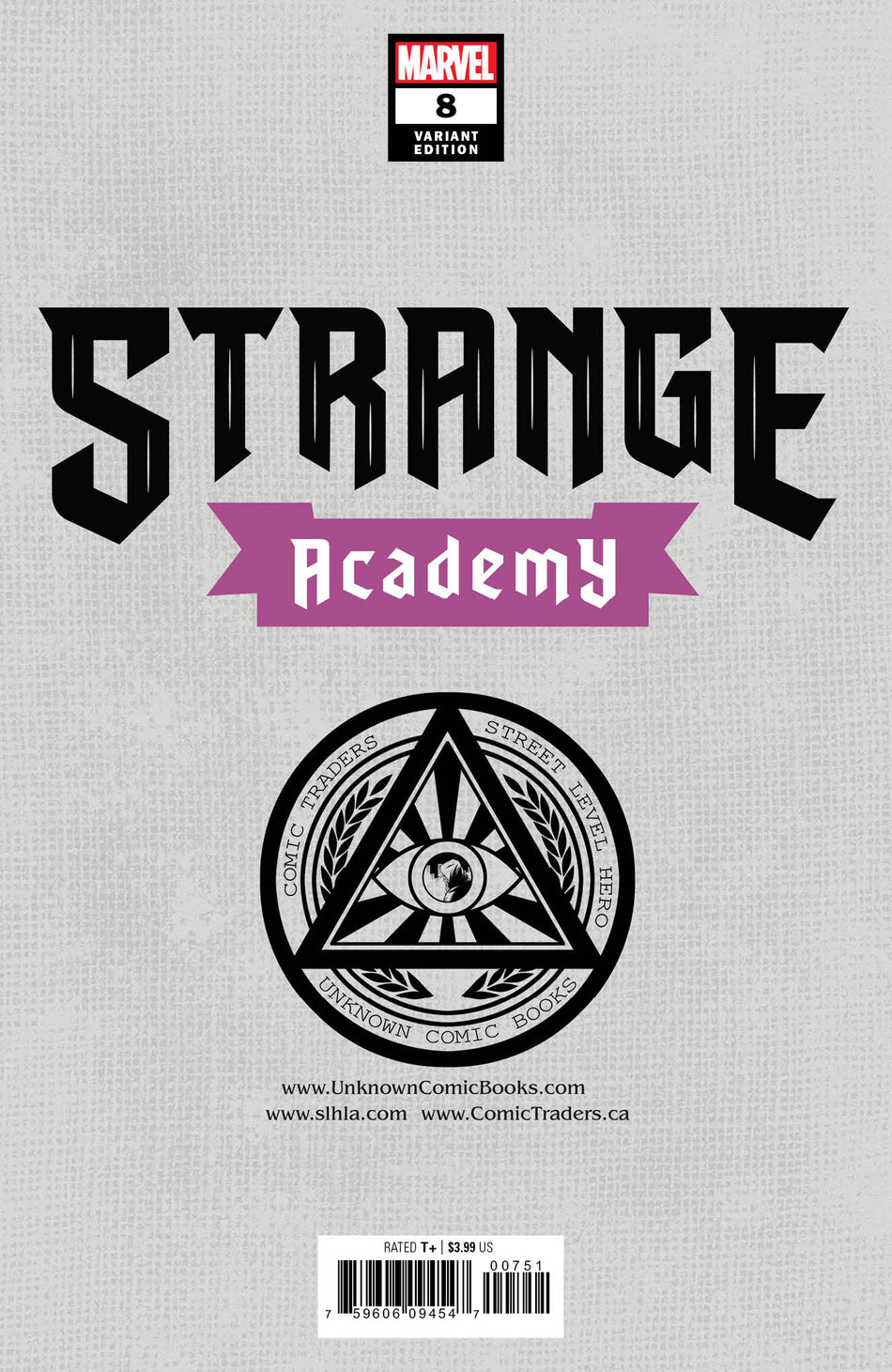 STRANGE ACADEMY 8 UNKNOWN COMICS JAY ANACLETO EXCLUSIVE VIRGIN VAR (02/03/2021) - East Coast Comics