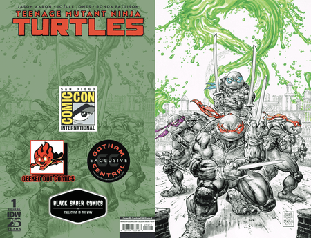 Teenage Mutant Ninja Turtles (2024) 1 Variant Freddie Williams ltd to 600 SDCC Black Saber Comics Exclusive - East Coast Comics