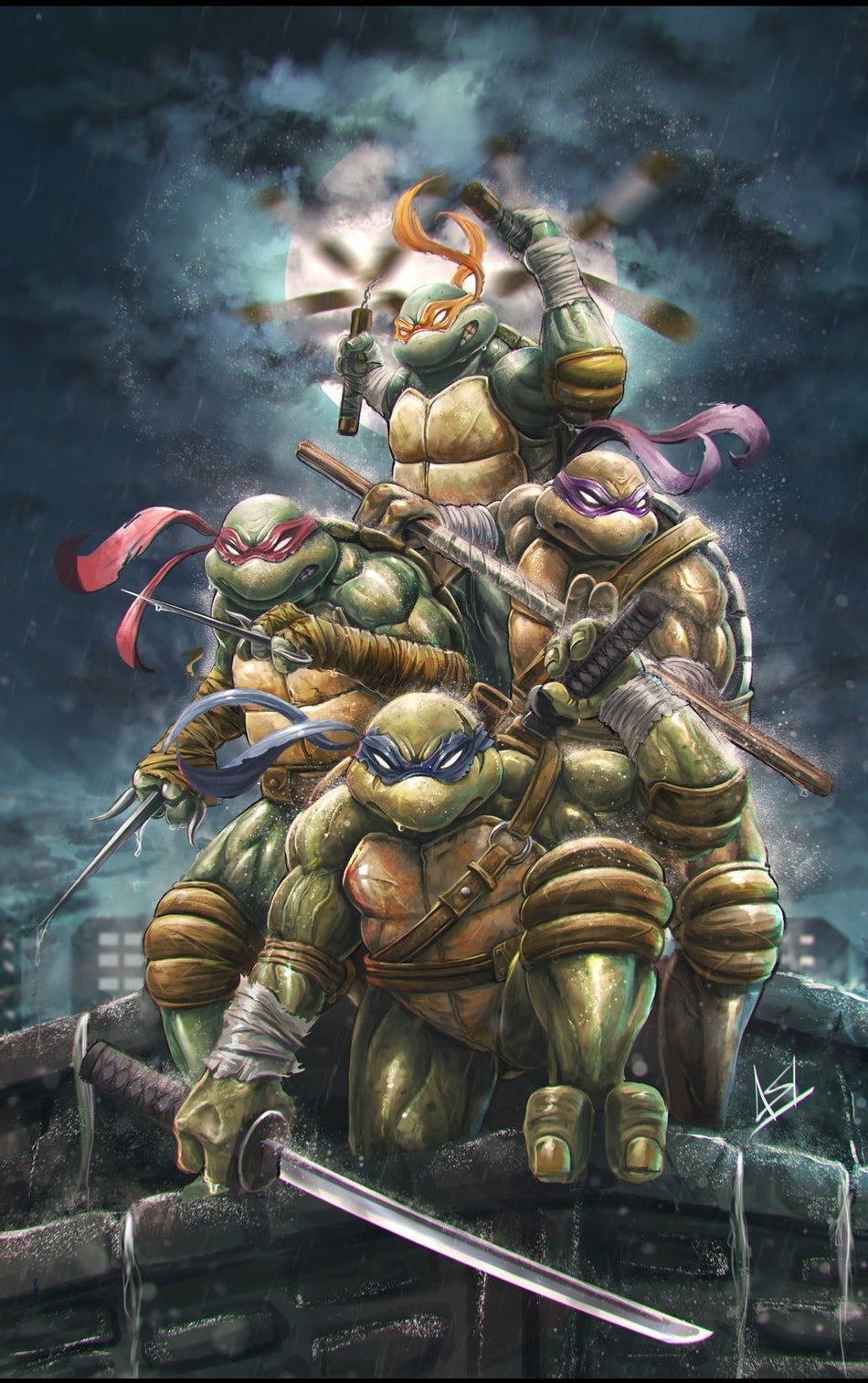 Teenage Mutant Ninja Turtles: Alpha Variant RI Black Saber Comics Anna Marcano ltd 500 - East Coast Comics