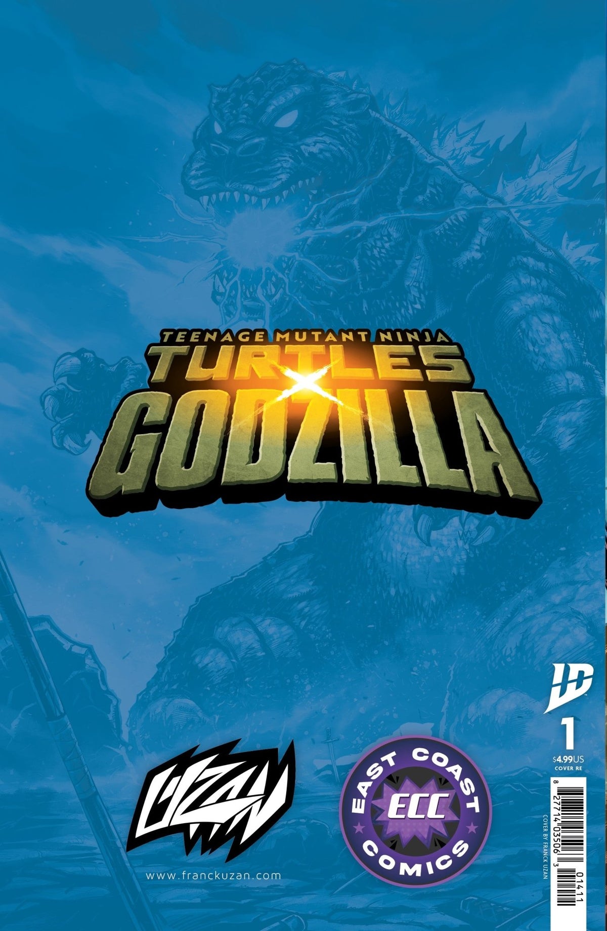 Teenage Mutant Ninja Turtles x Godzilla 1 - Franck Uzan Variant - Left Side (11/12/25) - East Coast Comics