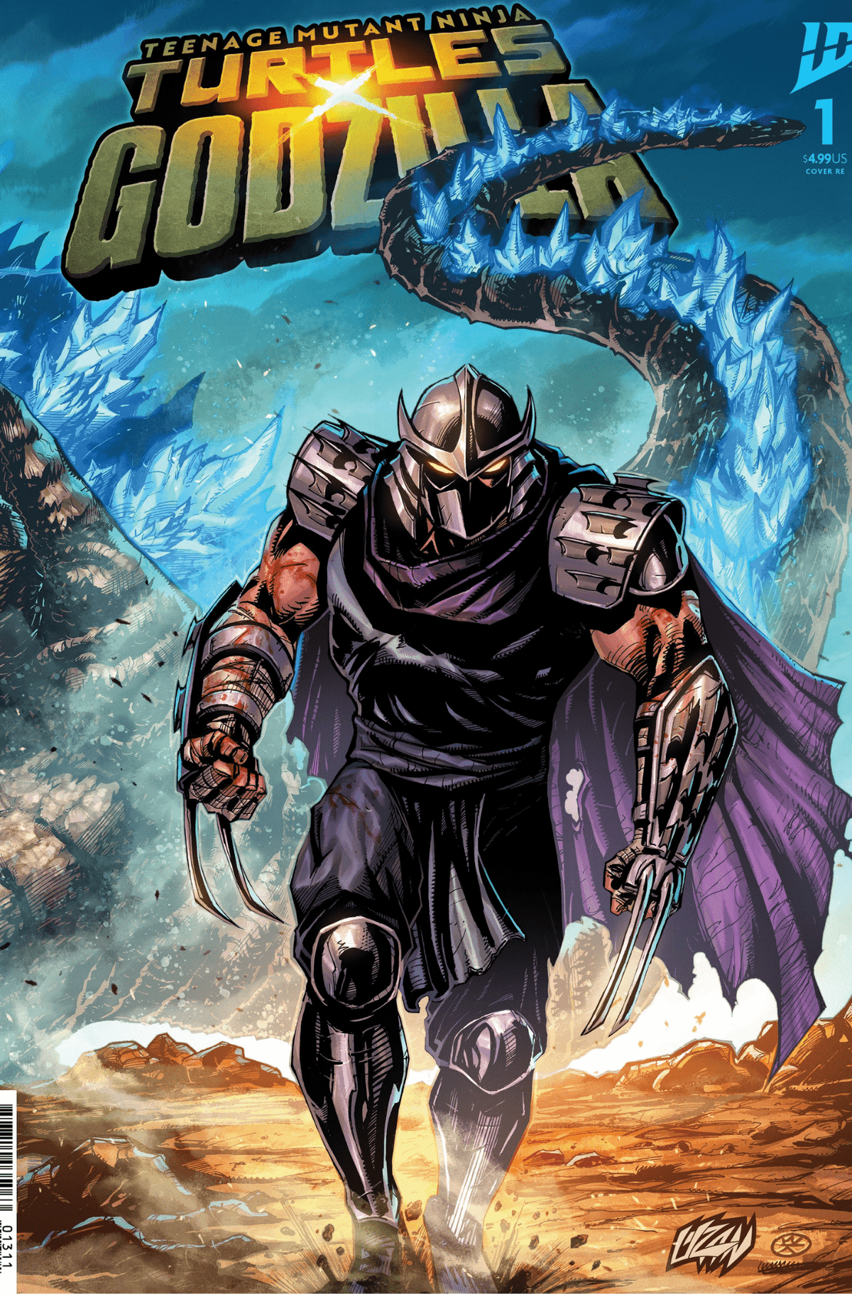 Teenage Mutant Ninja Turtles x Godzilla 1 - Franck Uzan Variant - Right Side Wrap - Around (11/12/25) (Copy) - East Coast Comics