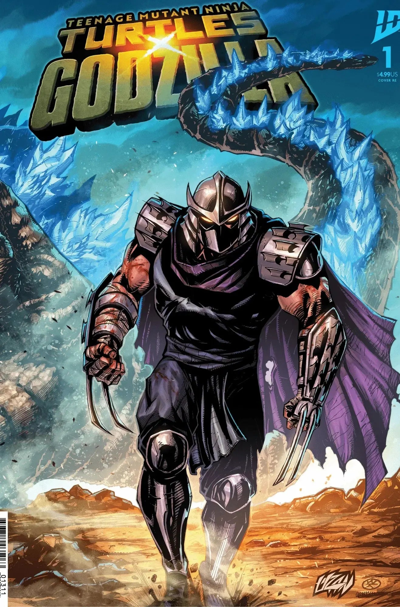 Teenage Mutant Ninja Turtles x Godzilla #1 - ECC Franck Uzan Variant - Right Side Wrap-Around (11/12/25) East Coast Comics