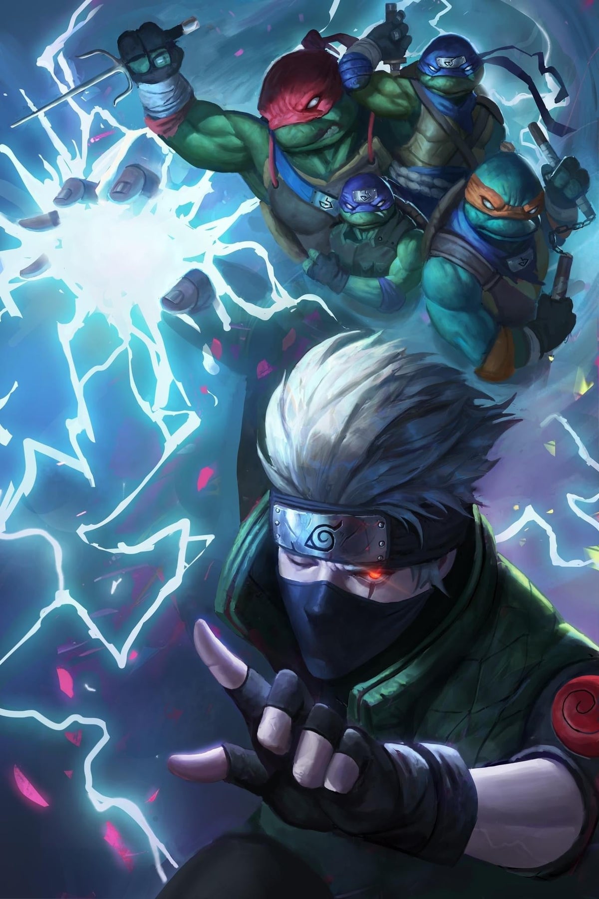 Teenage Mutant Ninja Turtles x Naruto 1 Aaron Bartling Black Saber Comics Exclusive Ltd 600 - East Coast Comics