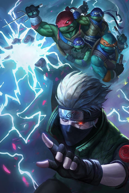 Teenage Mutant Ninja Turtles x Naruto 1 Aaron Bartling Black Saber Comics Exclusive Ltd 600 - East Coast Comics