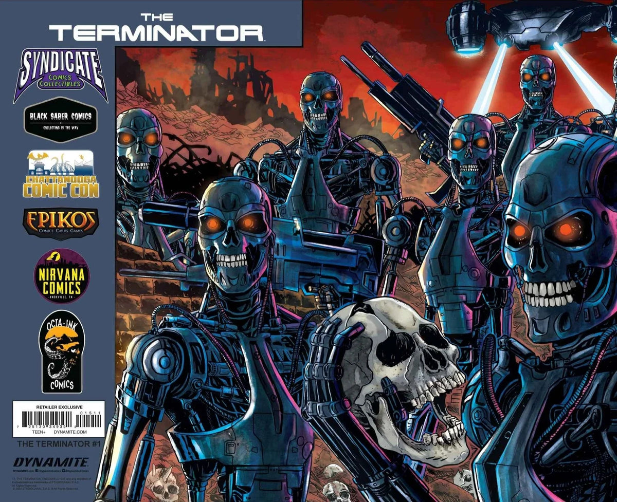 Terminator 1 "Wrap Around Cover" - Jason Flowers Black Saber Comics Exclusive - East Coast Comics