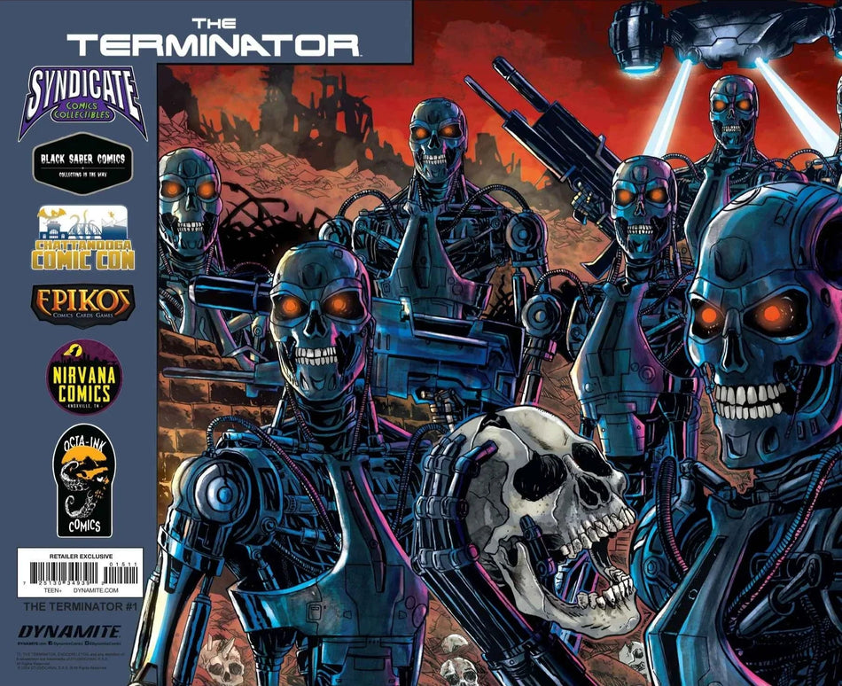Terminator 1 "Wrap Around Cover" - Jason Flowers Black Saber Comics Exclusive - East Coast Comics