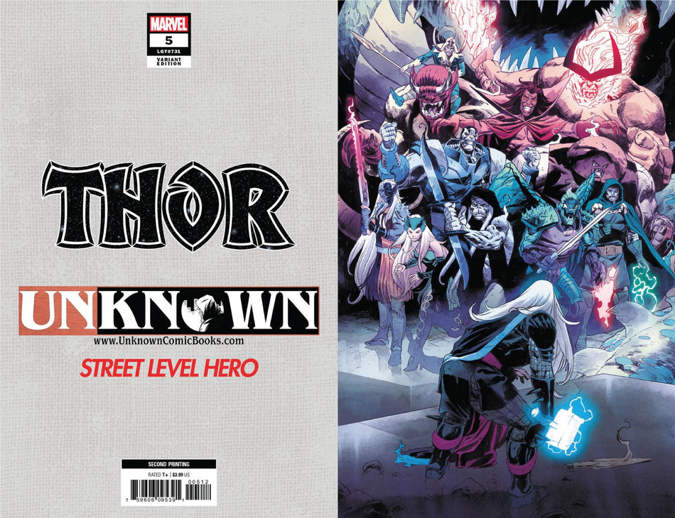 Thor 5 2Nd Ptg Unknown Comics Exclusive Klein Virgin Var (07/29/2020) - East Coast Comics