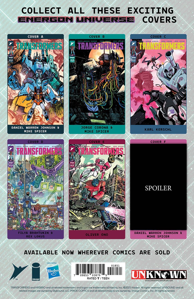 Transformers 18 Unknown Comic Tyler Kirkham Negative Space Virgin Var (03/12/2025) - East Coast Comics