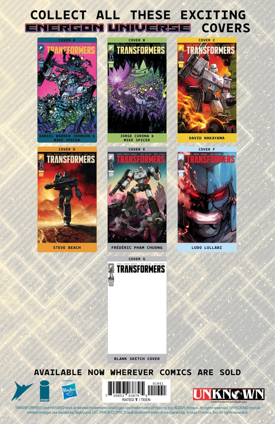 Transformers 19 Unknown Comic Chad Hardin Exclusive Virgin Var (04/16/2025) - East Coast Comics