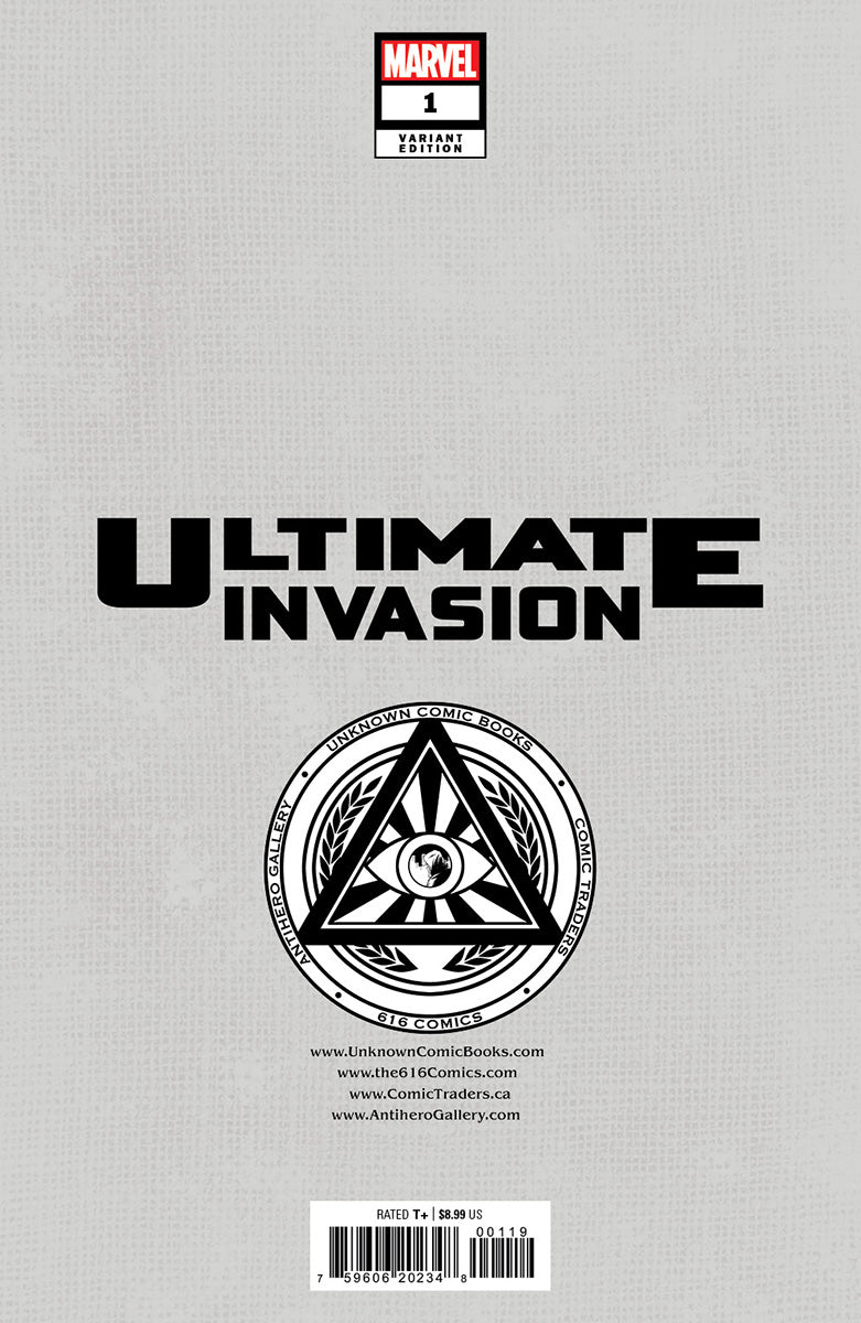 Ultimate Invasion 1 Unknown Comics Davide Paratore Exclusive Virgin Var (06/21/2023) - East Coast Comics
