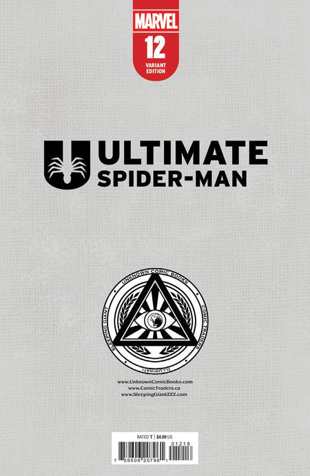 Ultimate Spider - Man 12 Unknown Comics Leirix Exclusive Virgin Var (12/18/2024) - East Coast Comics