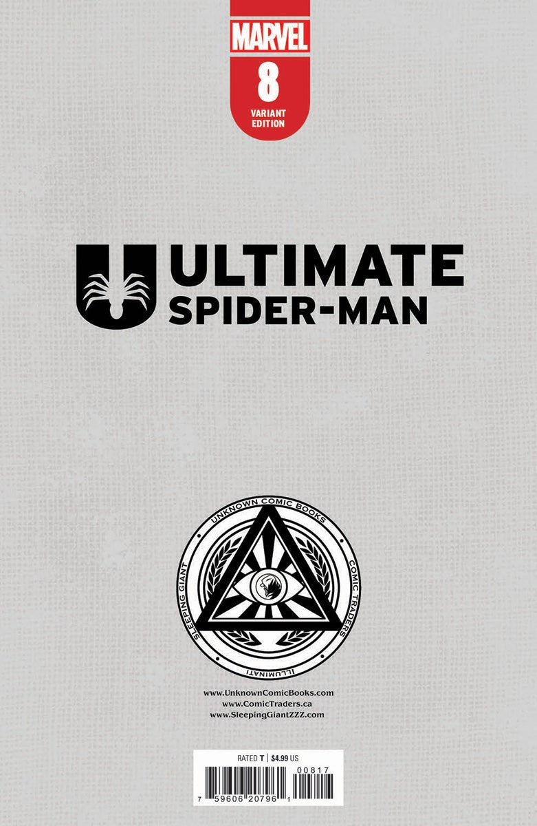Ultimate Spider - Man 8 Unknown Comics Ejikure Exclusive Virgin Var (08/21/2024) - East Coast Comics
