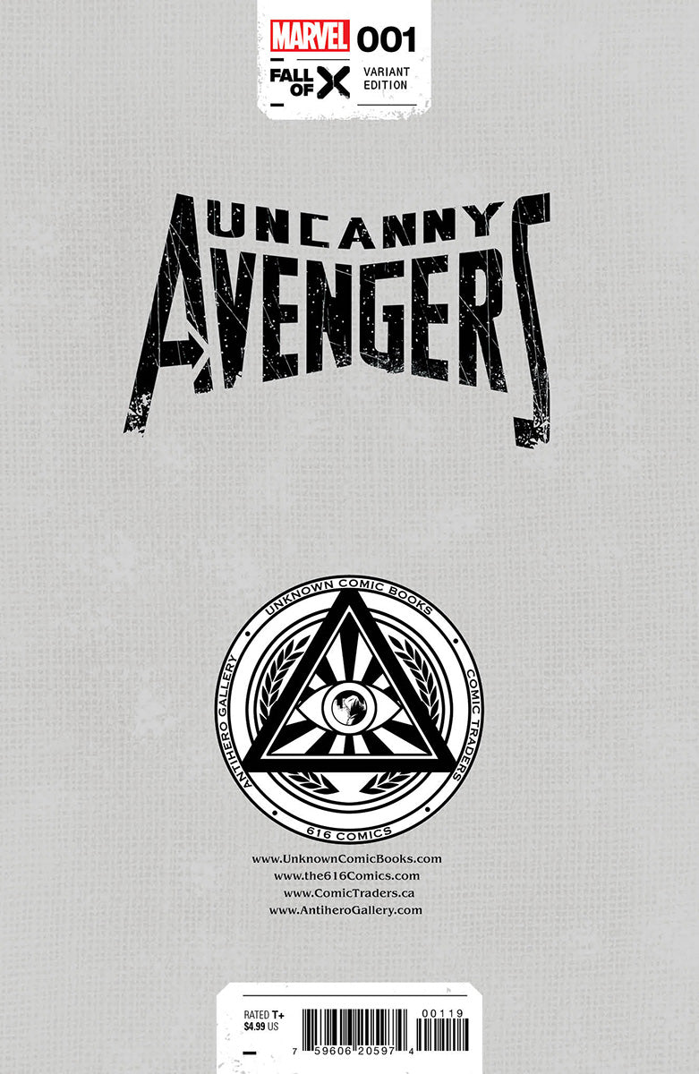 Uncanny Avengers 1 [G.O.D.S., Fall] Unknown Comics R1C0 Exclusive Virgin Var (08/16/2023) - East Coast Comics