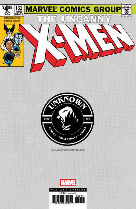 Uncanny X - men 132 Facsimile Unknown Comics Exclusive Leirix Virgin Var (02/19/2025) - East Coast Comics