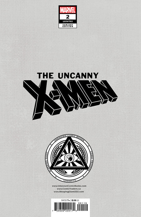Uncanny X - Men 2 Unknown Comics Exclusive Nathan Szerdy Virgin Var (09/11/2024) - East Coast Comics