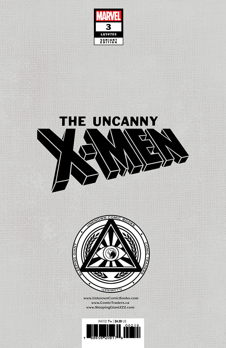 Uncanny X - Men 3 Unknown Comics Exclusive Tyler Kirkham Virgin Connecting Var (09/25/2024) - East Coast Comics